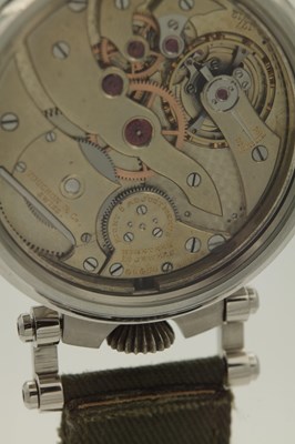 Lot A GENTLEMAN'S STAINLESS STEEL TOUCHON (SWISS) WRISTWATCH WITH POCKET WATCH MOVEMENT