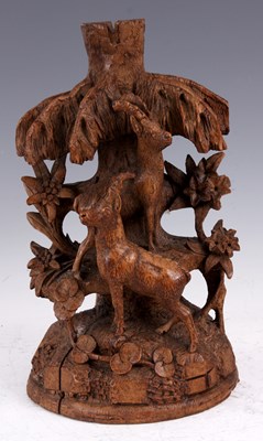 Lot 533 - A LATE 19th CENTURY BLACK FOREST CARVED...