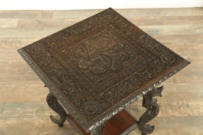 Lot 149 - A LATE 19TH CENTURY ANGLO INDIAN TWO TIER HARDWOOD OCCASIONAL TABLE