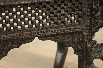 Lot 149 - A LATE 19TH CENTURY ANGLO INDIAN TWO TIER HARDWOOD OCCASIONAL TABLE