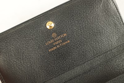 Lot 654 - A GENUINE LOUIS VUITTON BLACK EPI LEATHER PURSE/WALLET
