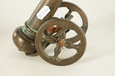 Lot 607 - A 19TH CENTURY BRONZE MODEL OF A STARTER CANNON