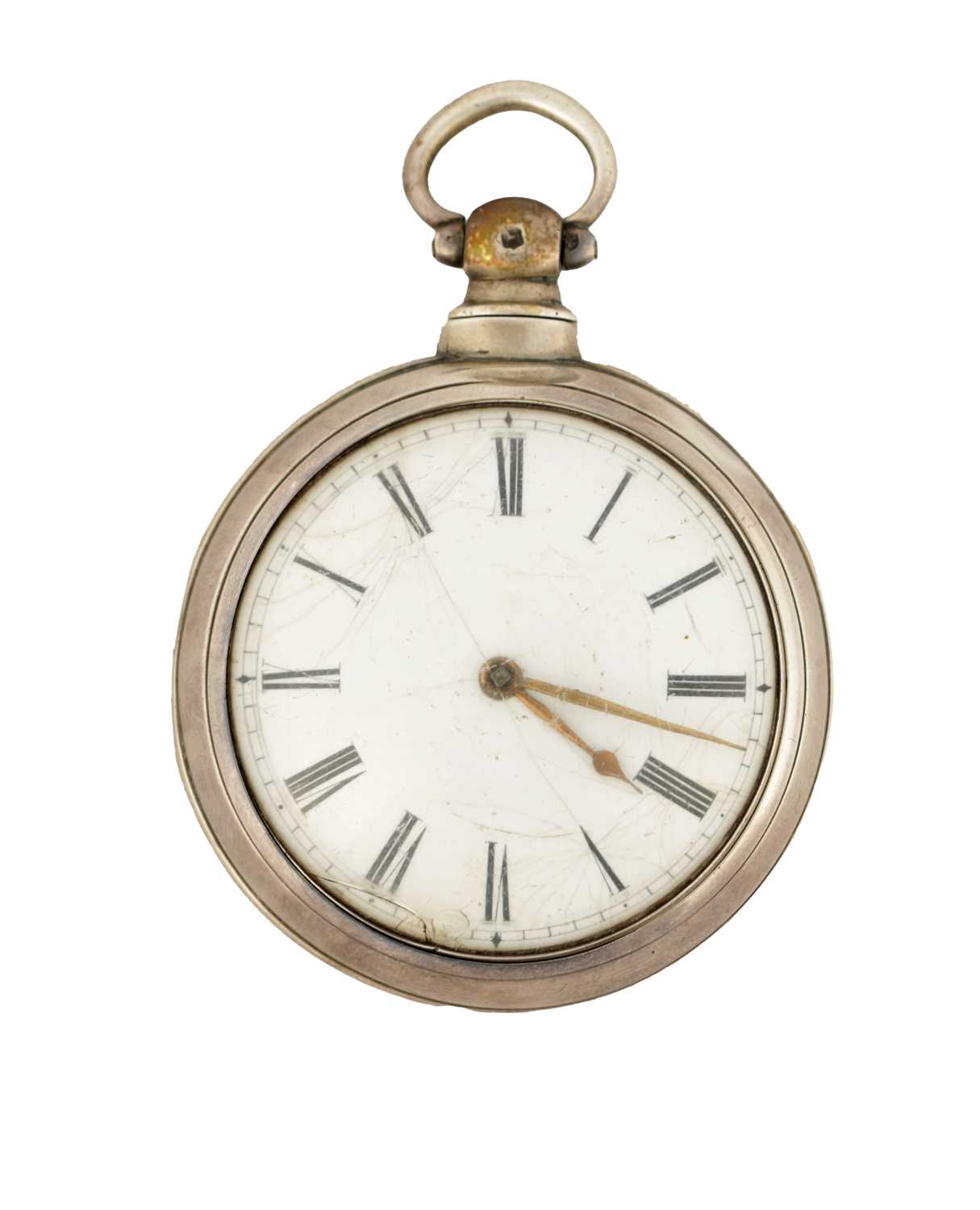 Lot 365 - RICHARD SNOW, PATELEY BRIDGE. A GEORGE III SILVER PAIR CASED VERGE POCKET WATCH