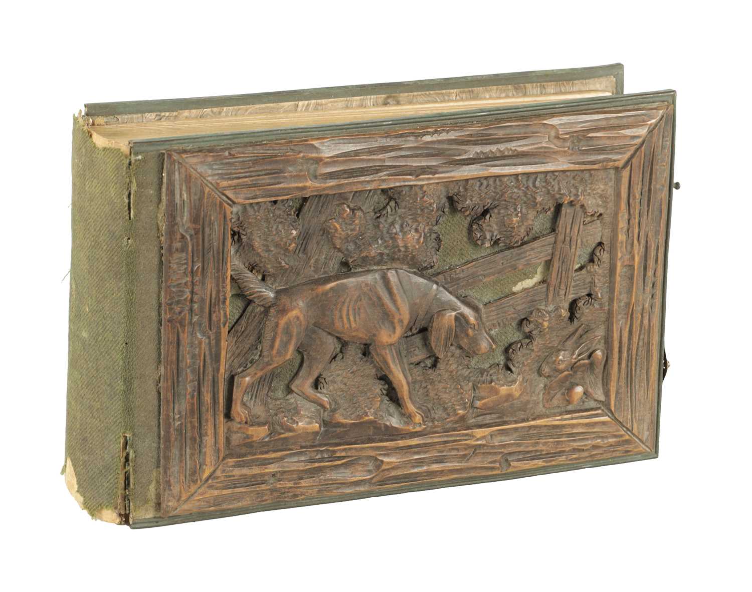 Lot 950 - A 19TH CENTURY BLACK FOREST PHOTO ALBUM