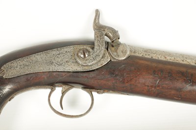 Lot 553 - A 19TH CENTURY PERCUSSION PISTOL