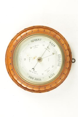 Lot 1204 - A LATE 19TH CENTURY ANEROID BAROMETER