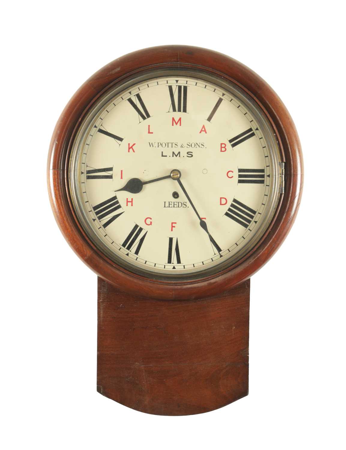 Lot 1047 - A LATE 19TH CENTURY RAILWAY CLOCK SIGNED W.