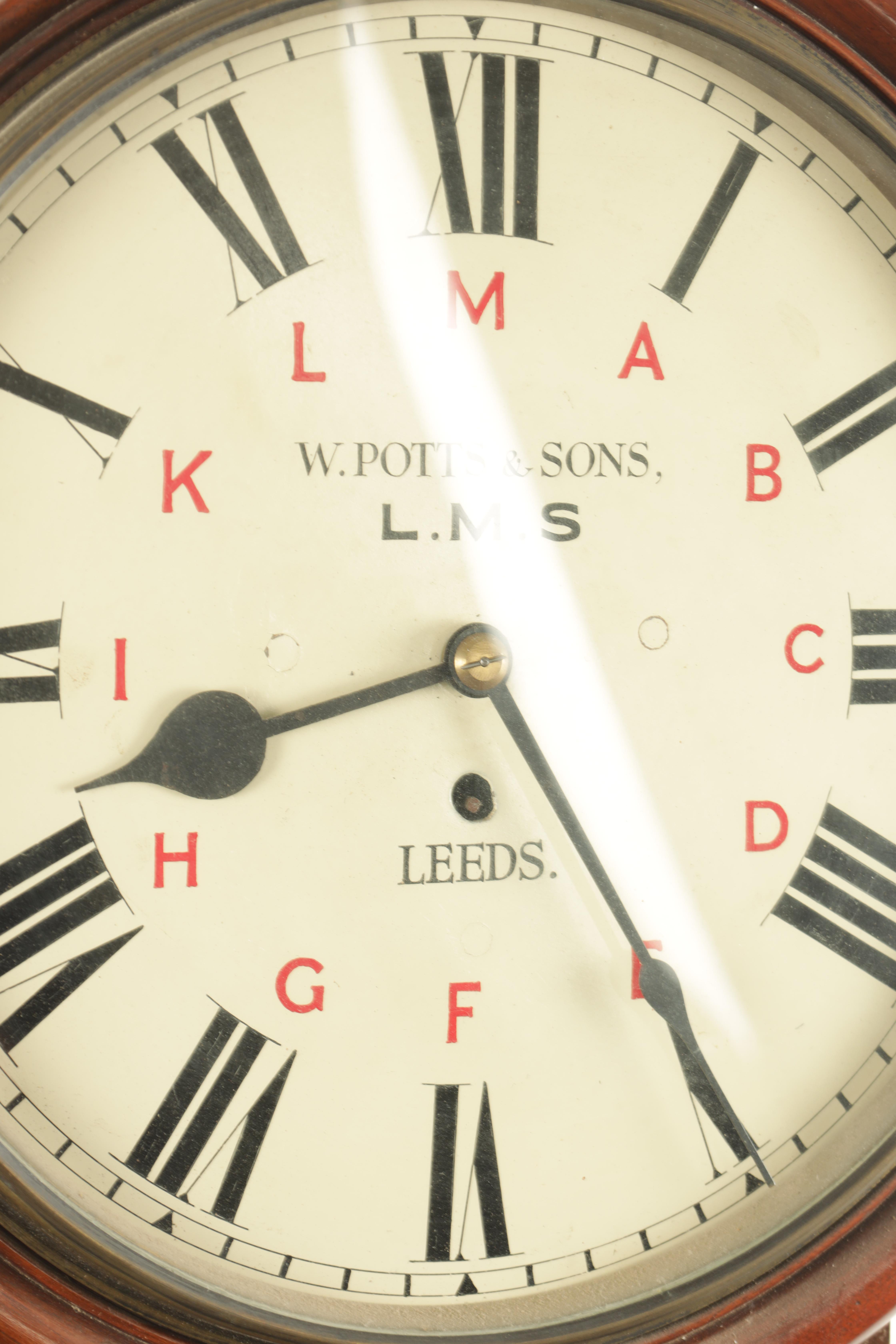 Lot 1047 - A LATE 19TH CENTURY RAILWAY CLOCK SIGNED W.