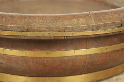 Lot 885 - A LARGE 19TH CENTURY PITCH PINE COOPERED BOWL OF LARGE SIZE