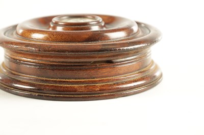 Lot 909 - A GEORGE III TREEN TURNED WALNUT SNUFF BOX