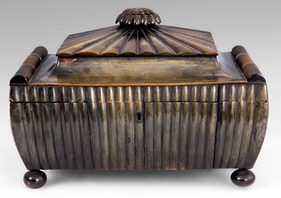 Lot 607 - A REGENCY ANGLO INDIAN VIZAGAPATAM SARCOPHAGUS...