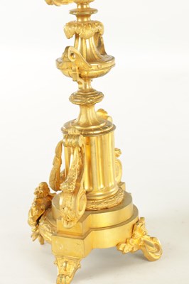 Lot 748 - A PAIR OF LATE 19TH CENTURY FRENCH ORMOLU CANDELABRA