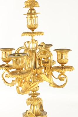 Lot 748 - A PAIR OF LATE 19TH CENTURY FRENCH ORMOLU CANDELABRA