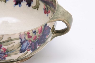 Lot 41 - A WILLIAM MOORCROFT BURSLEM FOOTED TWO-HANDLED BOWL