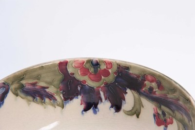 Lot 41 - A WILLIAM MOORCROFT BURSLEM FOOTED TWO-HANDLED BOWL