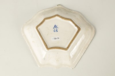 Lot 80 - AN 18TH/19TH CENTURY DELFT BLUE AND WHITE SHAPED SHALLOW DISH