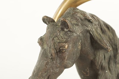 Lot 709 - A 19TH CENTURY FRENCH CAST BRONZE DOORSTOP FORMED AS A HORSE'S HEAD