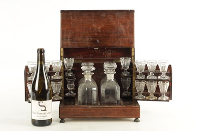 Lot 702 - A LATE 19TH CENTURY ROSEWOOD LIQUOR DECANTER BOX