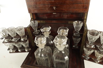 Lot 702 - A LATE 19TH CENTURY ROSEWOOD LIQUOR DECANTER BOX