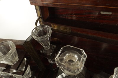 Lot 702 - A LATE 19TH CENTURY ROSEWOOD LIQUOR DECANTER BOX