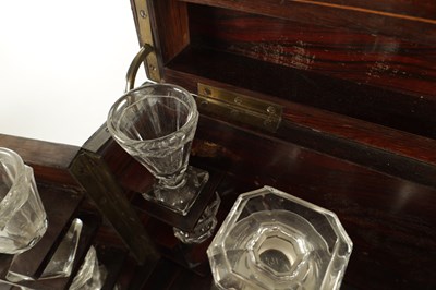 Lot 702 - A LATE 19TH CENTURY ROSEWOOD LIQUOR DECANTER BOX