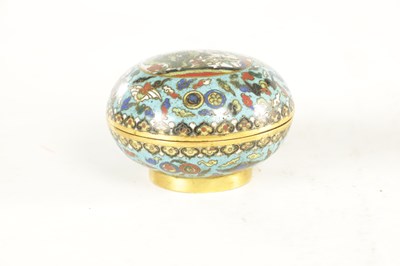 Lot 182 - A 19TH CENTURY CHINESE CLOISONNE ENAMEL LIIDDED BOX