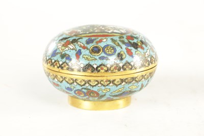 Lot 182 - A 19TH CENTURY CHINESE CLOISONNE ENAMEL LIIDDED BOX