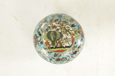 Lot 182 - A 19TH CENTURY CHINESE CLOISONNE ENAMEL LIIDDED BOX
