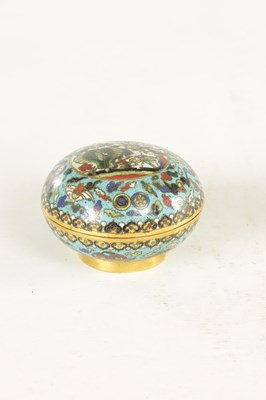 Lot 182 - A 19TH CENTURY CHINESE CLOISONNE ENAMEL LIIDDED BOX