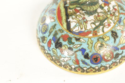 Lot 182 - A 19TH CENTURY CHINESE CLOISONNE ENAMEL LIIDDED BOX