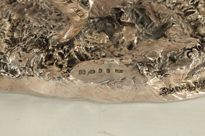 Lot 419 - A 20TH CENTURY FILLED SILVER SCULPTURE OF A FOX