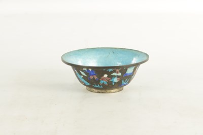 Lot 261 - A LATE 19TH CENTURY CHINESE SILVERED BRONZE AND ENAMEL BOWL