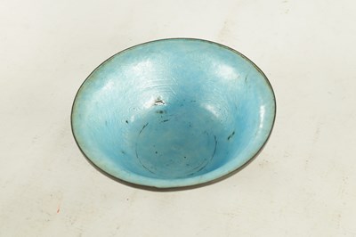 Lot 261 - A LATE 19TH CENTURY CHINESE SILVERED BRONZE AND ENAMEL BOWL