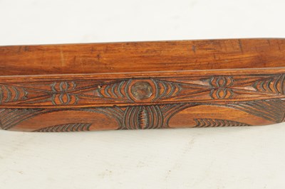 Lot 947 - A 19TH / 20TH CENTURY CARVED SOUTH ISLANDS SCULPTURE OF A BOAT