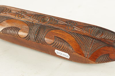 Lot 947 - A 19TH / 20TH CENTURY CARVED SOUTH ISLANDS SCULPTURE OF A BOAT