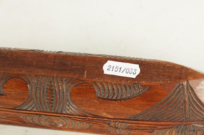 Lot 947 - A 19TH / 20TH CENTURY CARVED SOUTH ISLANDS SCULPTURE OF A BOAT