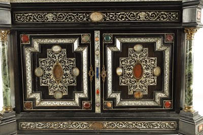 Lot 906 - A 19TH CENTURY ITALIAN EBONISED AND IVORY INLAID COLLECTORS CABINET