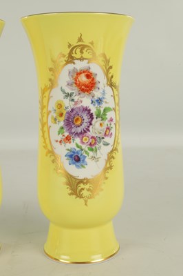 Lot 78 - A LARGE PAIR OF 19TH CENTURY MEISSEN PORCELAIN VASES