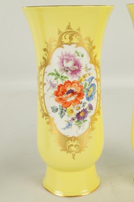 Lot 78 - A LARGE PAIR OF 19TH CENTURY MEISSEN PORCELAIN VASES