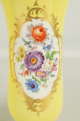 Lot 78 - A LARGE PAIR OF 19TH CENTURY MEISSEN PORCELAIN VASES