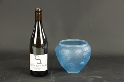 Lot 34 - A RENE LALIQUE BLUE STAINED 'NEFLIERS' VASE