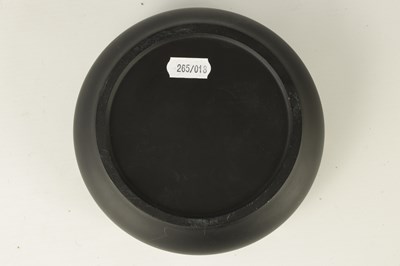 Lot 27 - A 1930’S BLACK GLASS AND SILVER INLAID BOWL