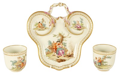 Lot 96 - A 19TH CENTURY SEVRES STYLE TETE E TETE SET