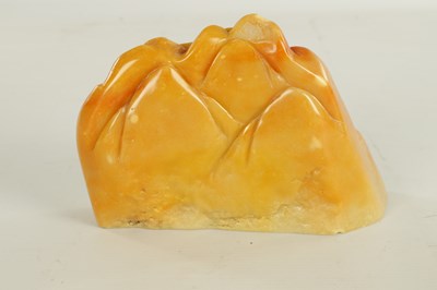 Lot 290 - A CHINESE SOAPSTONE CARVED SCULPTURE
