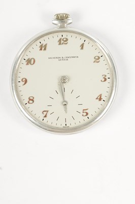 Lot 347 - VACHERON CONSTANTIN. A RARE LIGHTWEIGHT ALUMINIUM KEYLESS WINDING OPEN-FACED POCKET WATCH