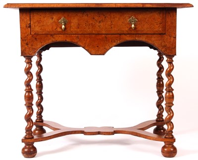 Lot 702 - A William and Mary Burr Elm SIDE TABLE with...