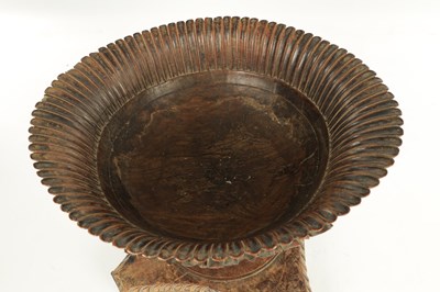 Lot 192 - AN UNUSUAL REGENCY ANGLO INDIAN CARVED HARDWOOD JARDINIERE