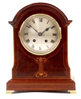 Lot 699 - AN EDWARDIAN MARQUETRY INLAID MAHOGANY...