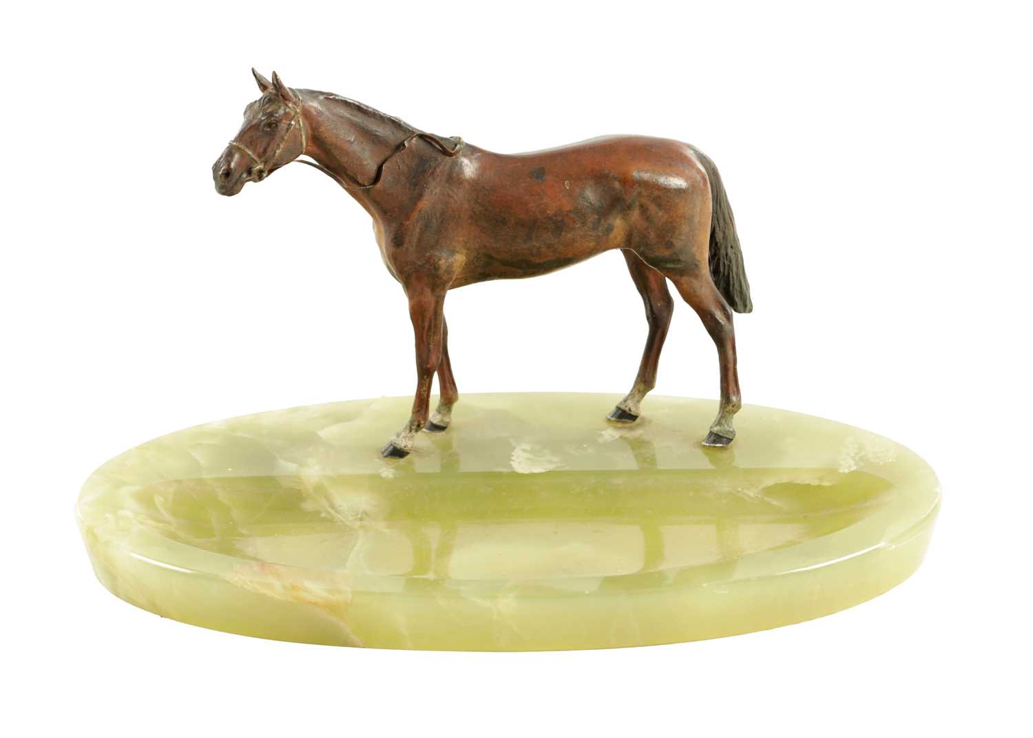 Lot 796 - A LATE 19TH CENTURY AUSTRIAN COLD-PAINTED BRONZE DESK TIDY