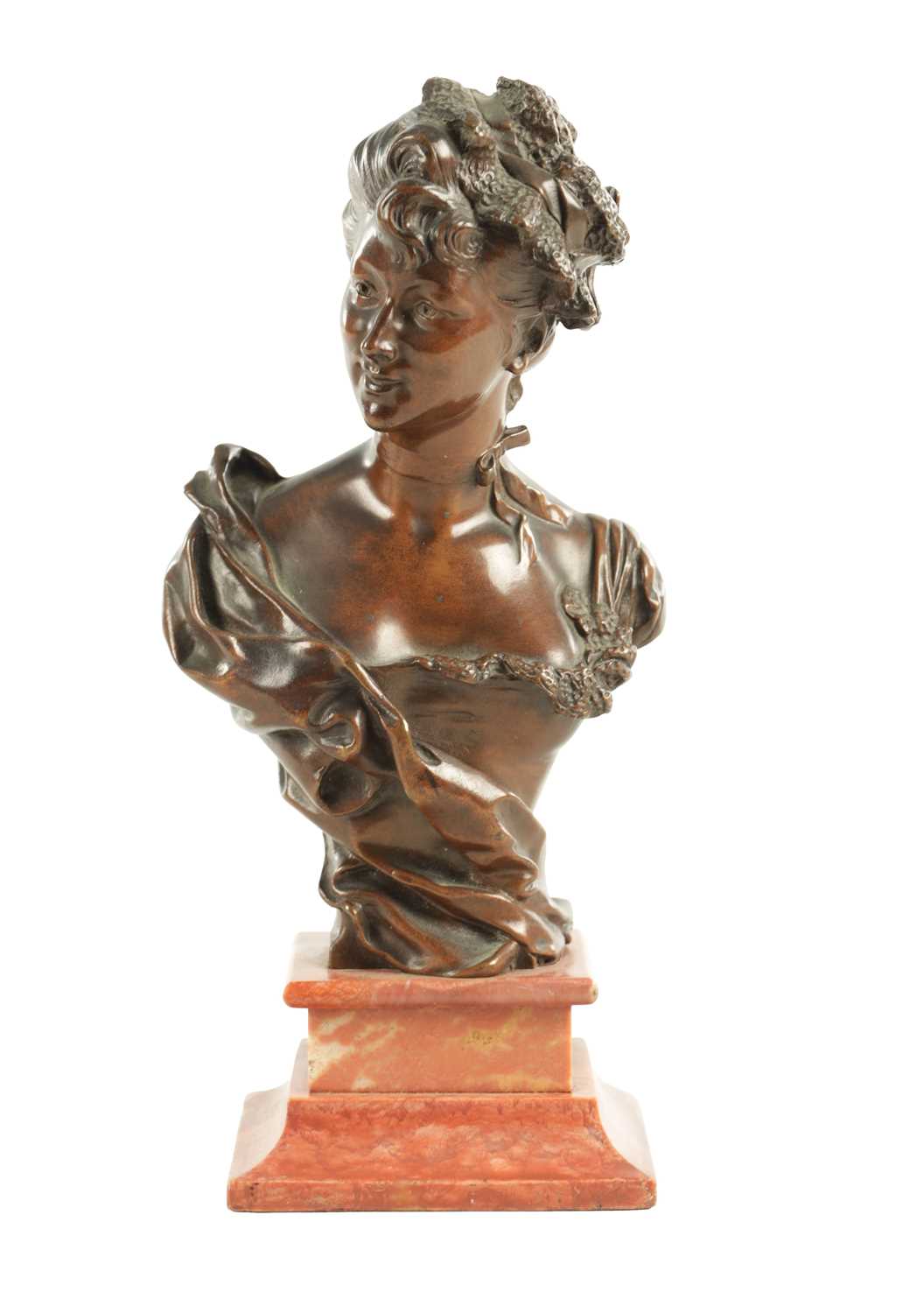 Lot 780 - H.E. ALLOUARD (1844 - 1929) A LATE 19TH/EARLY 20TH CENTURY BROWN PATINATED BRONZE SCULPTURE